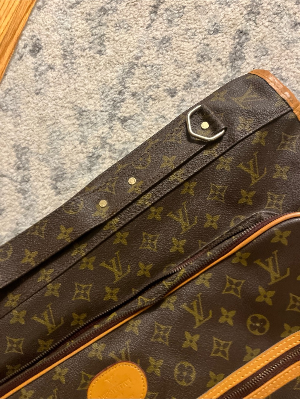 Louis Vuitton Monogram Canvas Garment Bag with Vachetta Trim - Dark Brown - Picture 4 of 14